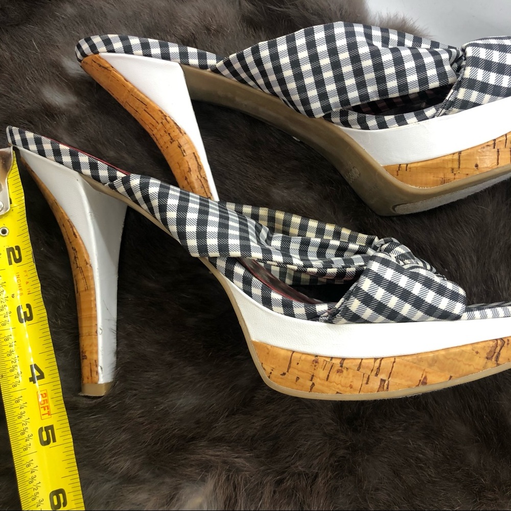 Guess by Marciano Black and White Gingham Heels - Picture 4 of 5